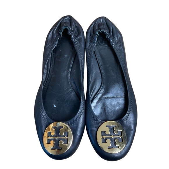 Tory Burch Minnie Leather Ballet Flats - Picture 2 of 8